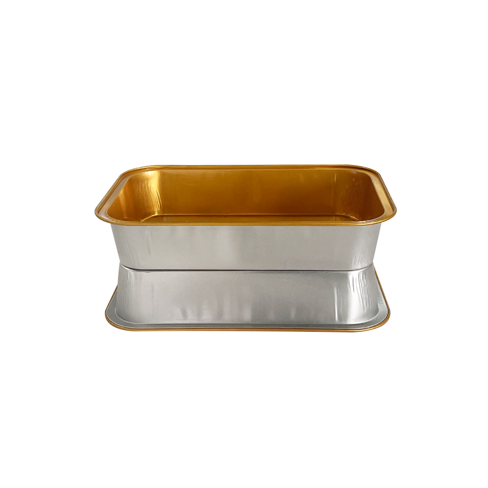 Customized Size Square Shape Disposable Aluminum Foil Food Trays Airline Containers Baking Cake Fast Food