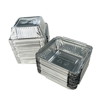 Factory Food Packaging Silver Aluminum Foil Container 