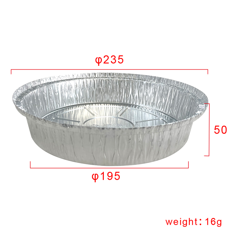 Customized Size Aluminum Foil Food Pie Container Tray 