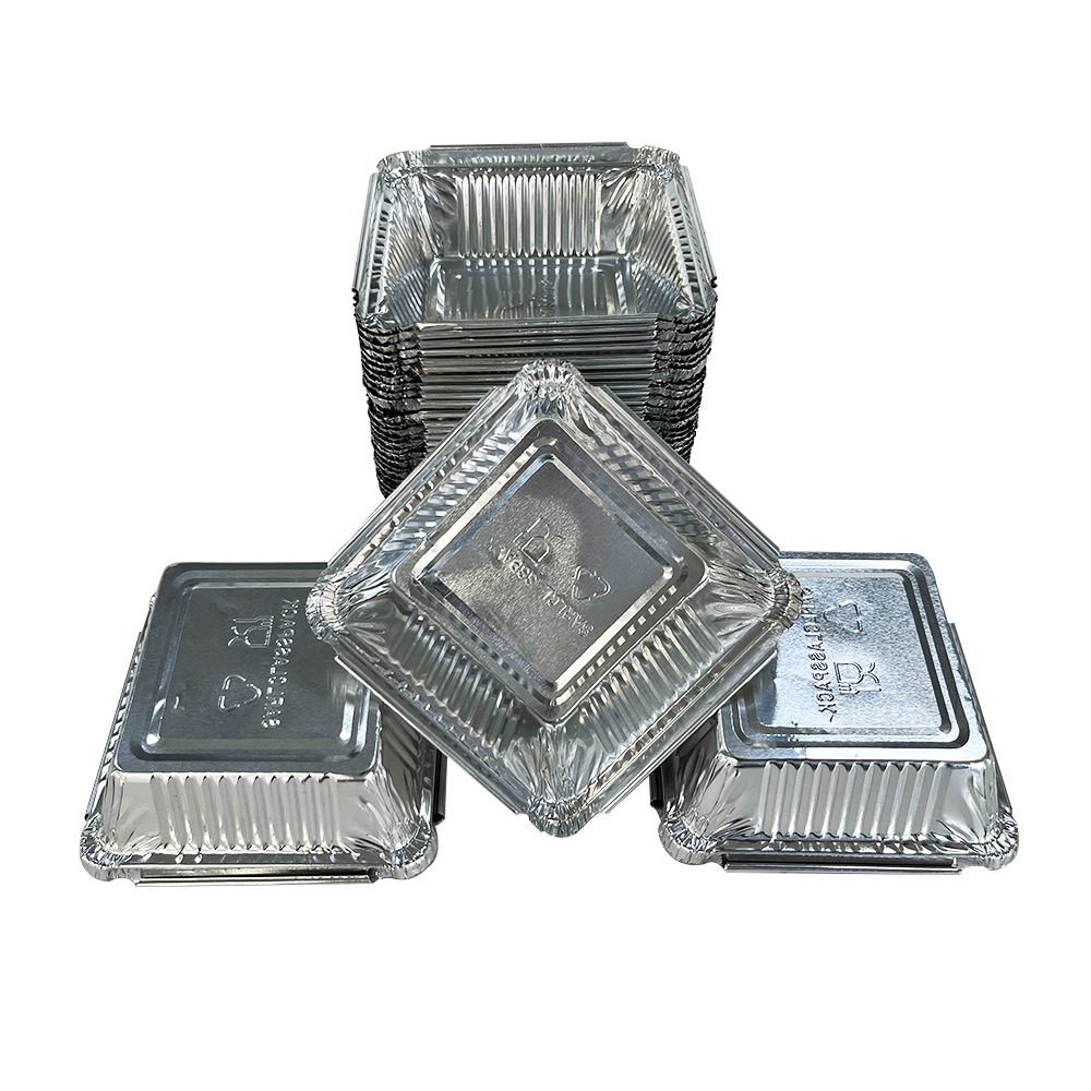 Factory Food Packaging Silver Aluminum Foil Container 