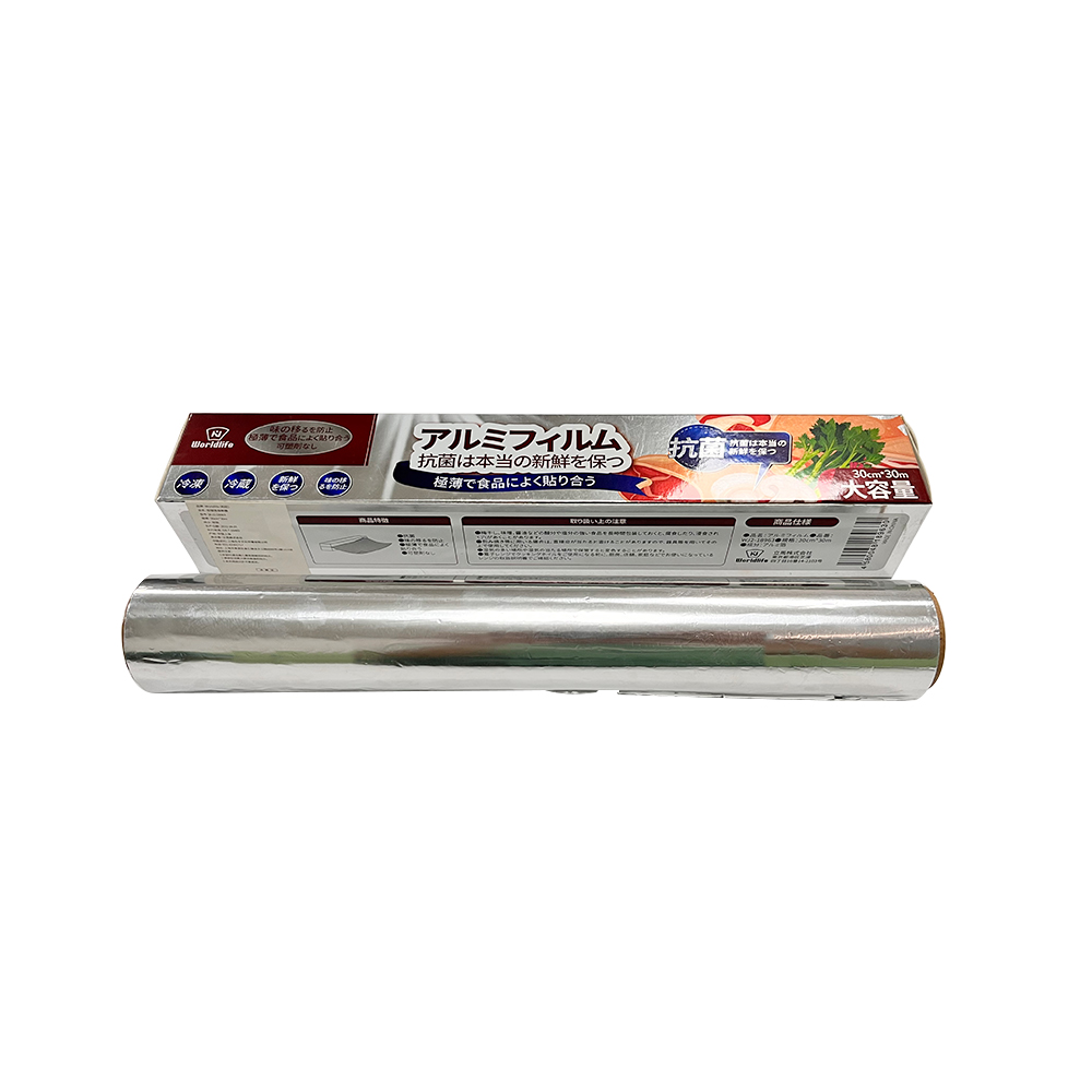 Factory Customized Length Kitchen Disposable Coil Thickening Aluminum Foil Roll Accept OEM