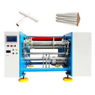 Semi Automatic Baking Paper Aluminum Foil Cling Film Roll Rewinding Machine