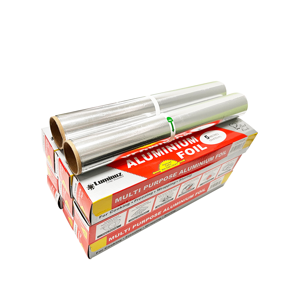 Disposable Household Non-Stick Foil Food Packaging Rolls Sliver Aluminum Foil 