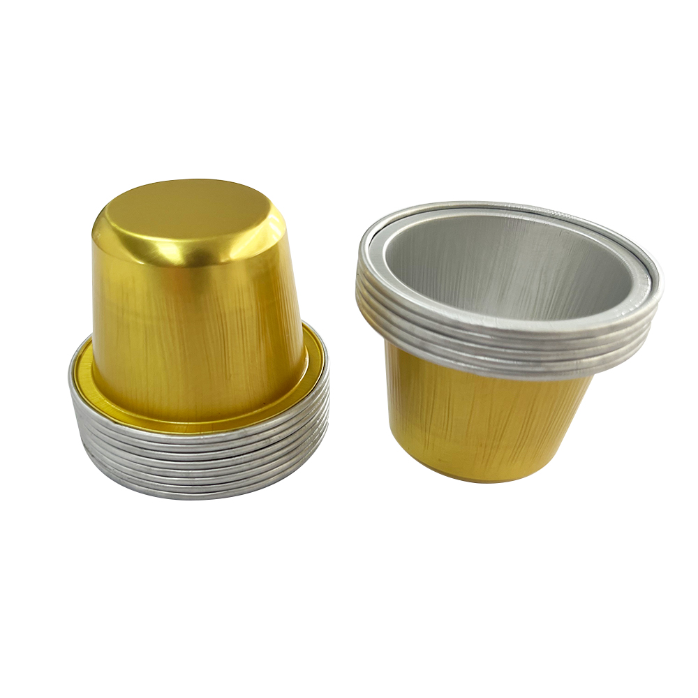 Aluminum Foil Coffee Capsules Tray Containers Customized Aluminium Small Cup