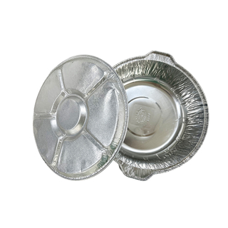 Manufacturer Airplane Catering Food Packaging Container with Lids Metal Aluminum Foil Airline Food Trays