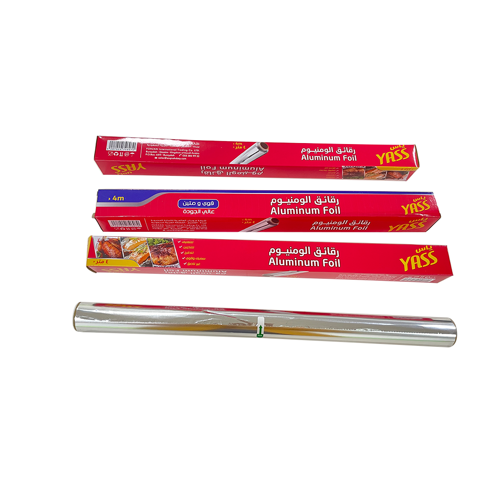 Silver Aluminum Food Wrapping Foil Roll Eco Friendly Kitchen Usage Foil Best for Takeaway Food